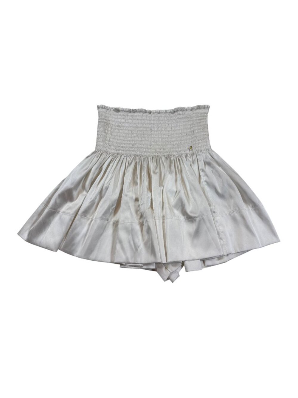 Natural Life XS Womens White Elastic Waist Pleated Skirt Polyester (U1022)